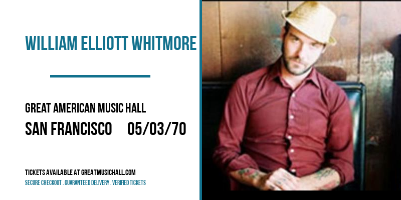 William Elliott Whitmore [POSTPONED] at Great American Music Hall