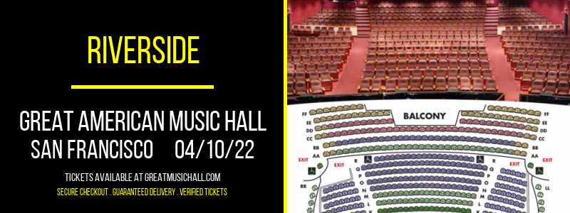 Riverside at Great American Music Hall tickets Riverside at Great American Music Hall