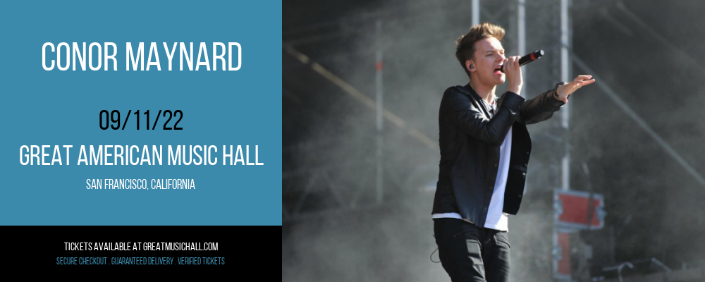 Conor Maynard at Great American Music Hall