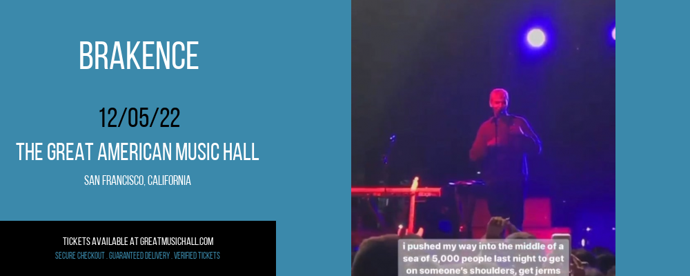 Brakence at Great American Music Hall tickets Brakence at Great American Music Hall