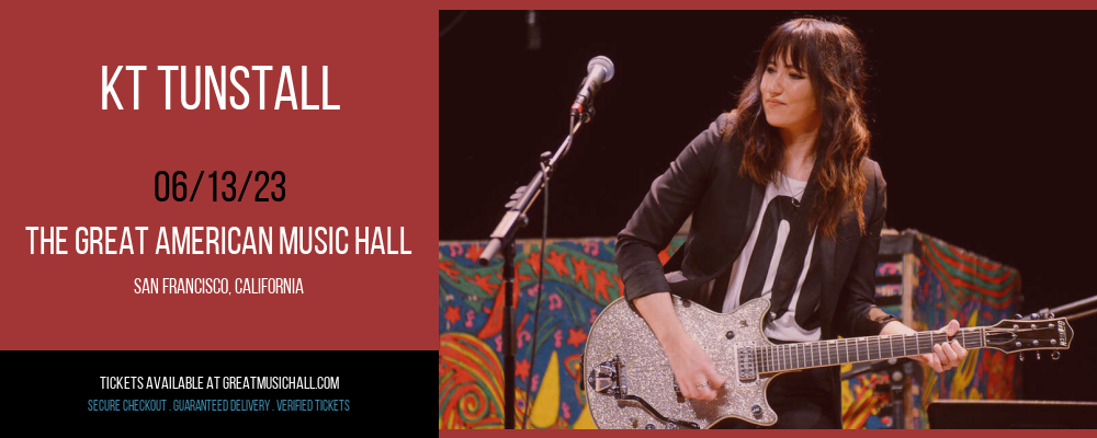 KT Tunstall at Great American Music Hall tickets KT Tunstall at Great American Music Hall