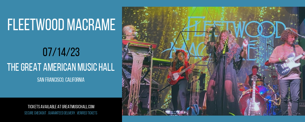 Fleetwood Macrame at Great American Music Hall tickets Fleetwood Macrame at Great American Music Hall