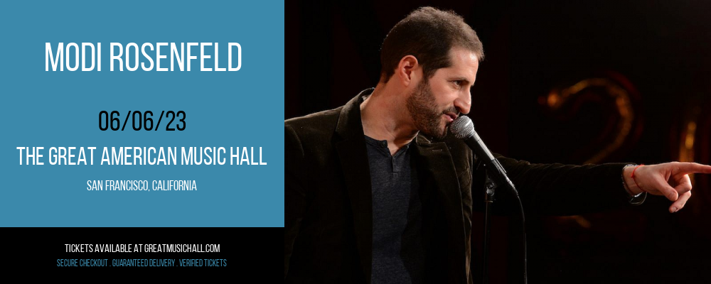 Modi Rosenfeld at Great American Music Hall tickets Modi Rosenfeld at Great American Music Hall