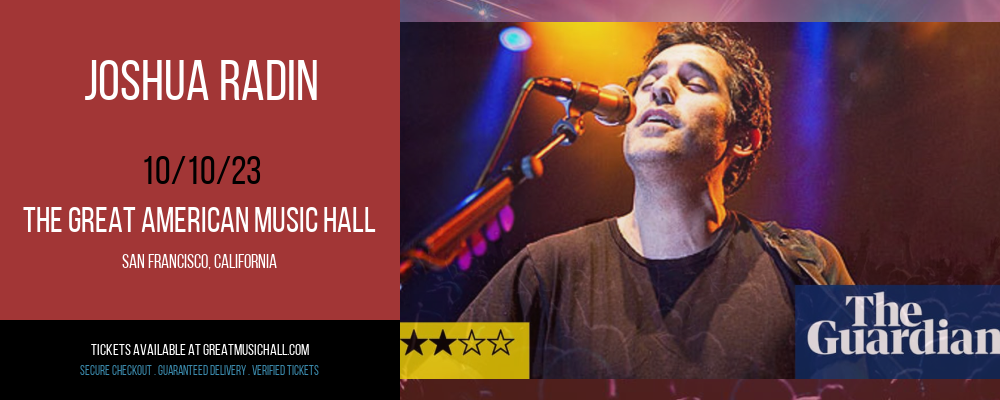 Joshua Radin at The Great American Music Hall