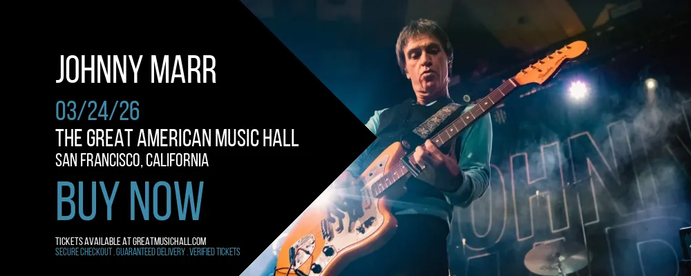 Johnny Marr at The Great American Music Hall