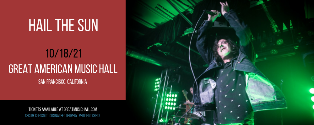 Hail The Sun at Great American Music Hall tickets Hail The Sun at Great American Music Hall
