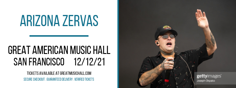 Arizona Zervas at Great American Music Hall tickets Arizona Zervas at Great American Music Hall
