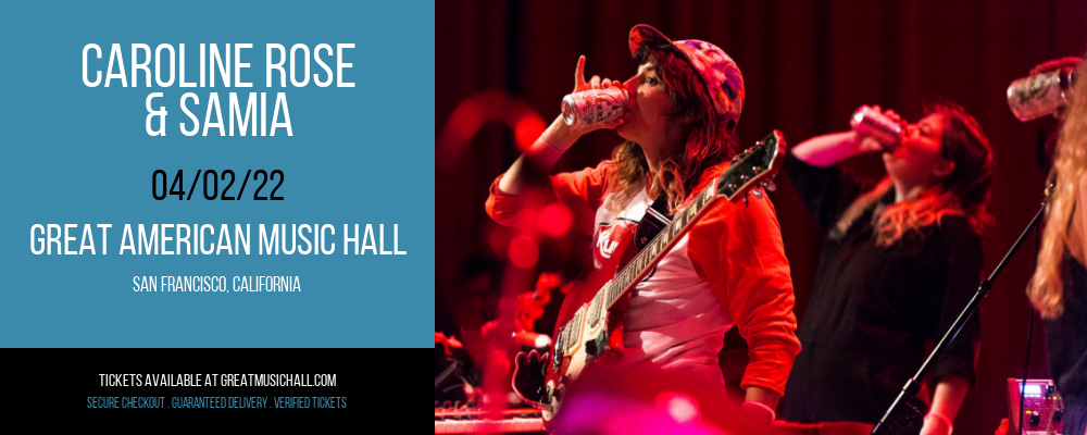 Caroline Rose & Samia at Great American Music Hall tickets Caroline Rose & Samia at Great American Music Hall