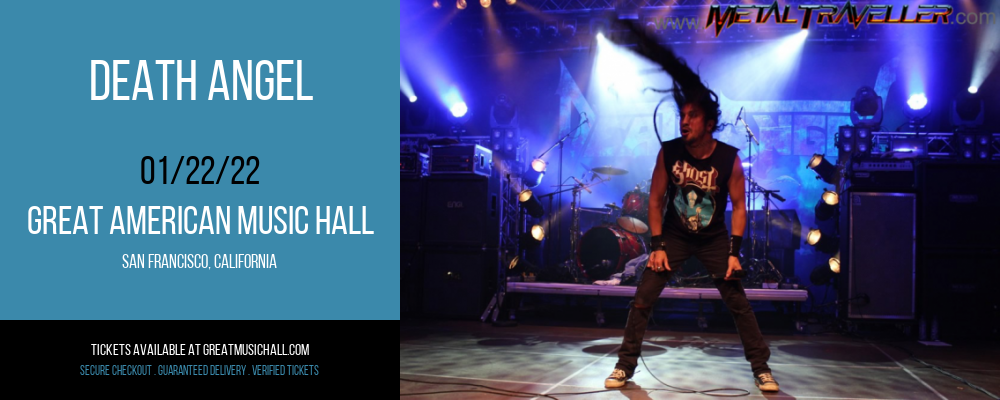 Death Angel at Great American Music Hall tickets Death Angel at Great American Music Hall