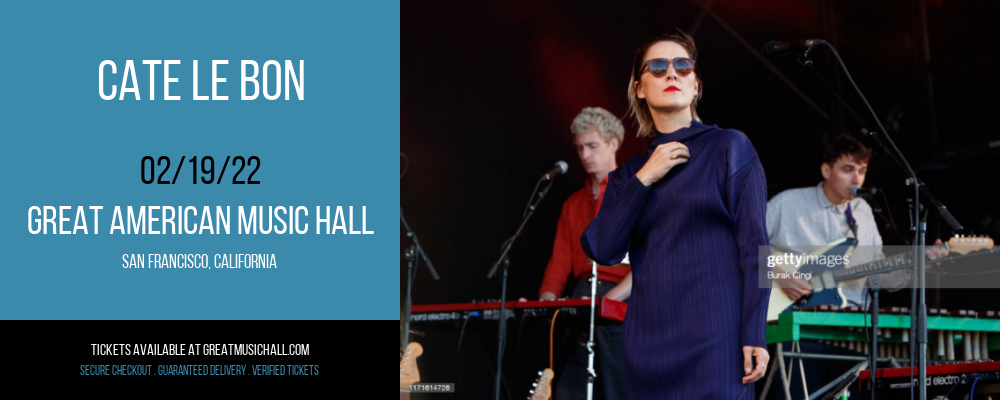 Cate Le Bon at Great American Music Hall tickets Cate Le Bon at Great American Music Hall