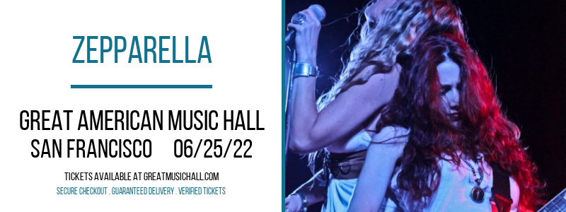 Zepparella at Great American Music Hall tickets Zepparella at Great American Music Hall
