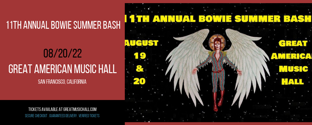 11th Annual Bowie Summer Bash at Great American Music Hall