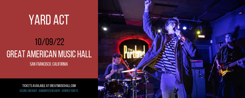 Yard Act at Great American Music Hall tickets Yard Act at Great American Music Hall