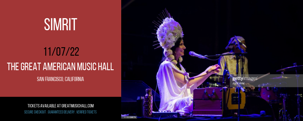 Simrit at Great American Music Hall tickets Simrit at Great American Music Hall