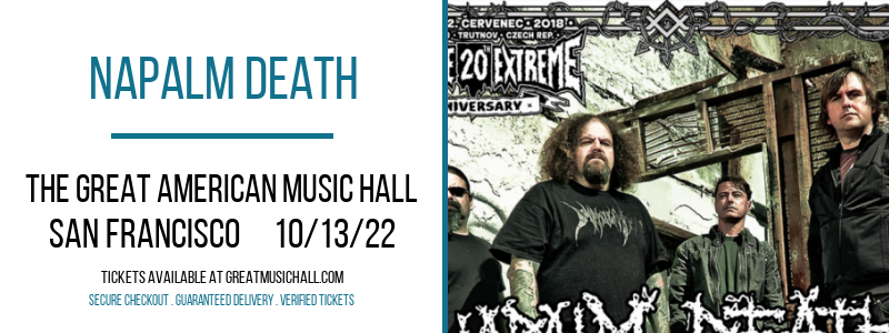 Napalm Death at Great American Music Hall