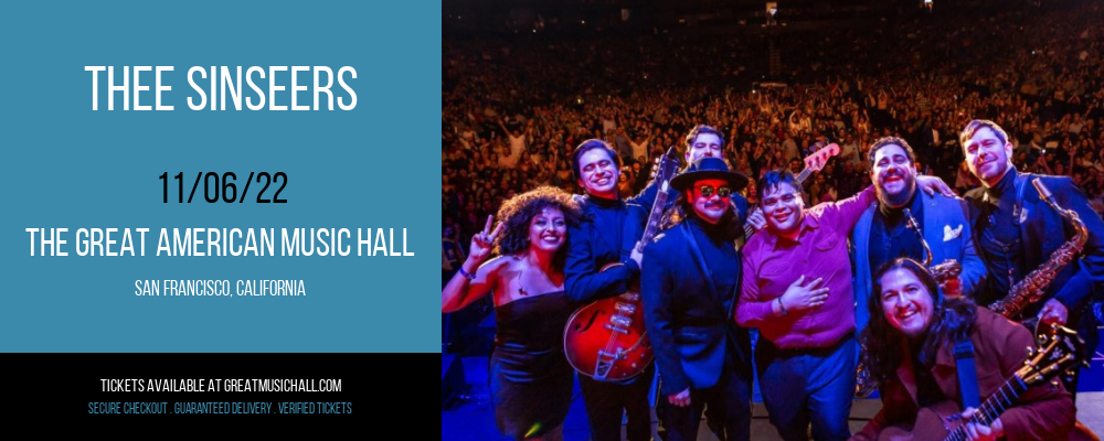 Thee Sinseers at Great American Music Hall tickets Thee Sinseers at Great American Music Hall