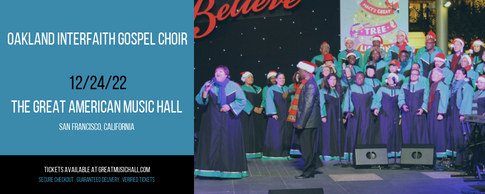 Oakland Interfaith Gospel Choir at Great American Music Hall tickets Oakland Interfaith Gospel Choir at Great American Music Hall