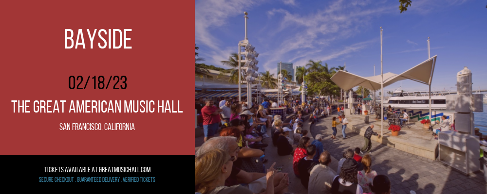 Bayside at Great American Music Hall tickets Bayside at Great American Music Hall