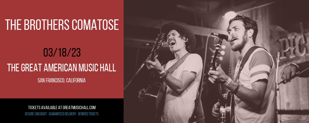The Brothers Comatose at Great American Music Hall tickets The Brothers Comatose at Great American Music Hall