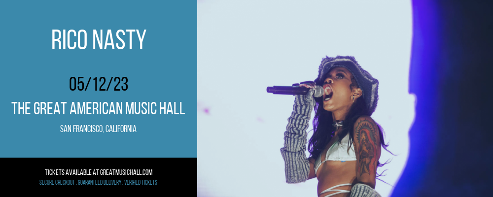 Rico Nasty at Great American Music Hall tickets Rico Nasty at Great American Music Hall