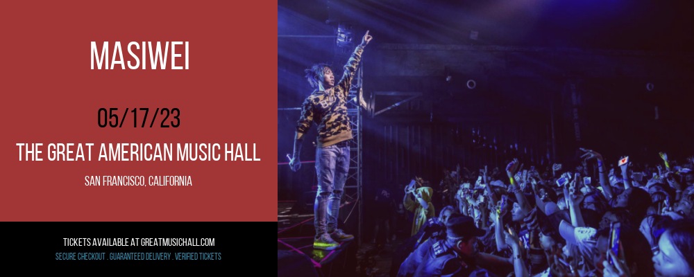 Masiwei at Great American Music Hall tickets Masiwei at Great American Music Hall