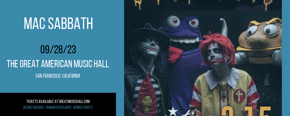 Mac Sabbath at The Great American Music Hall