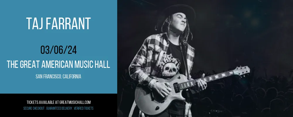 Taj Farrant at The Great American Music Hall