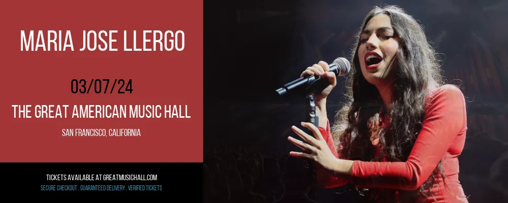 Maria Jose Llergo at The Great American Music Hall
